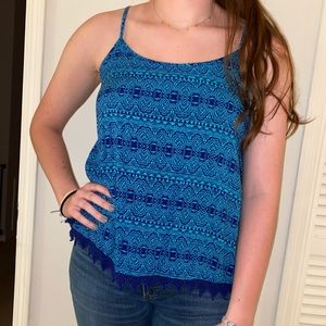 Aztec print flowy tank top